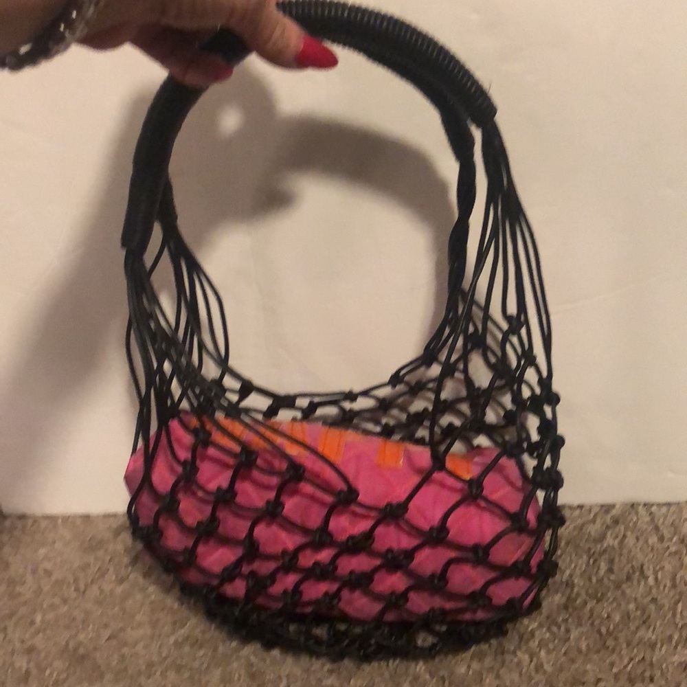 Black Mesh Shoulder Bag Or Tote Bag